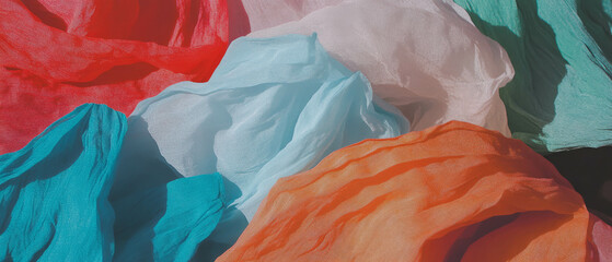 Aufkleber - Crepe paper art showcases vibrant colors and unique textures for creative projects