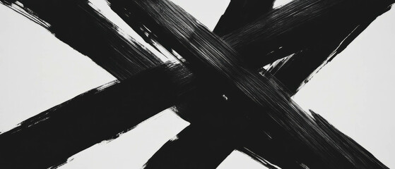 Poster - Intricate patterns of crisscrossing black ink lines on bright white background