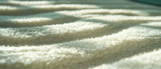 Poster - Textured surface of an embossed rug with raised patterns in soft lighting