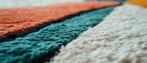 Aufkleber - Hand-tufted rug showcasing unique design and plush texture in modern living space