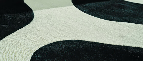 Poster - Hand-tufted rug showcasing unique texture and handcrafted design elements in contemporary style
