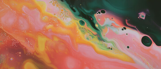 Poster - Colorful ink and alcohol textures blend in vibrant patterns across the canvas surface