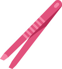 Poster - pair of tweezers with a striped design for beauty procedures