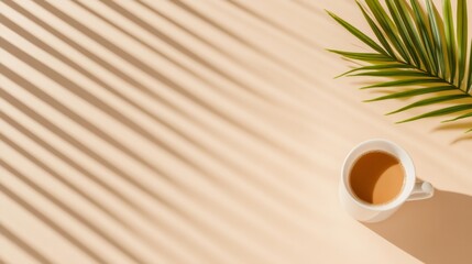 Leinwandbilder - Minimalist Office Aesthetic Wireless Laptop Setup with Planner and Coffee Mug on Textured Surface - Boost Productivity and Streamline Workflow in Modern Business Environments