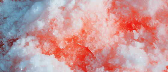 Poster - Exploration of vibrant ink and salt textures revealing intricate patterns and colors