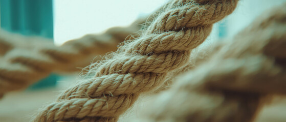 Poster - Texture of jute carpet showcasing natural fibers in a well-lit indoor setting