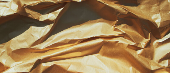 Poster - Glossy Kraft paper texture with refined finish in warm golden tones