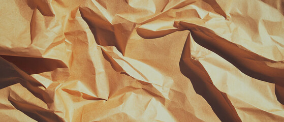 Poster - Natural kraft paper texture with a matte finish showcasing intricate folds and creases