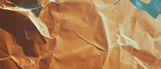 Poster - Kraft paper texture with coffee stains and aged appearance showcasing unique patterns and marks