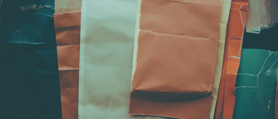 Aufkleber - Kraft paper with vibrant patterns and textures for creative projects and crafts