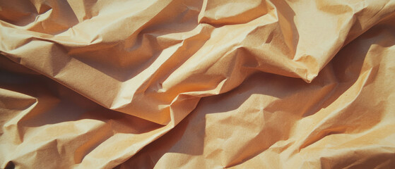 Poster - Texture of kraft paper showcasing soft fibers and smooth surface in natural light