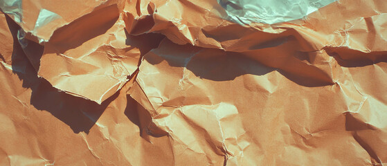 Poster - Textured Kraft paper with tears and irregular edges showcasing a distressed appearance