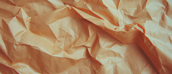 Poster - Textured kraft paper with wrinkles and crumples showcasing an aged appearance