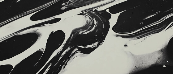 Aufkleber - Layered ink patterns showcasing intricate textures and dynamic shapes in monochrome