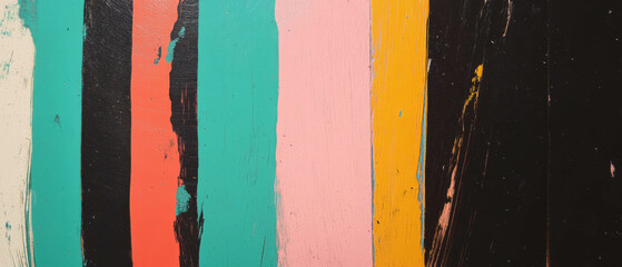 Aufkleber - Brightly colored marker-drawn wood texture featuring bold lines and vibrant hues
