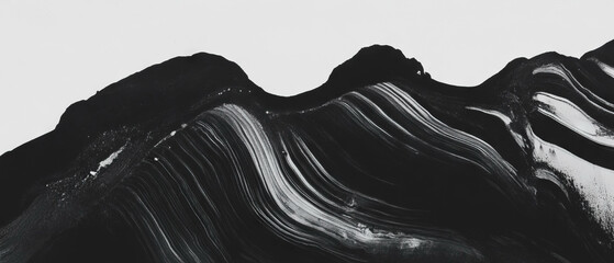 Poster - Exploration of minimalist black ink patterns against a crisp white background
