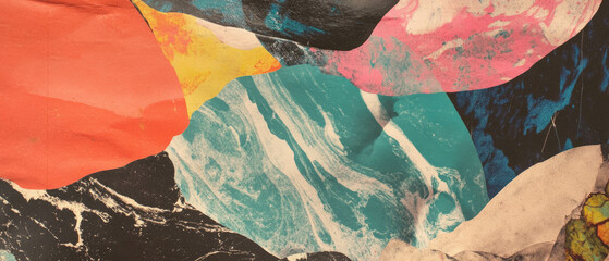 Poster - Exploring the vibrant textures of multi-colored ink patterns in unique designs
