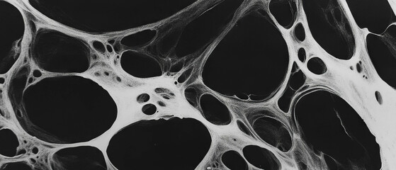Aufkleber - Intricate patterns of organic black ink textures against a resistant white background