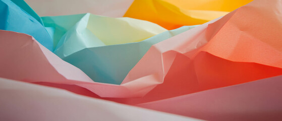 Poster - Exploring the intricate textures and colors of origami paper