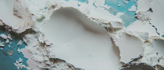 Poster - Exploring the detailed texture of wet paper pulp on a colorful surface