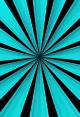 Poster - Abstract Art with Teal and Black Radial Design and Gradient Effect Wallpaper Background