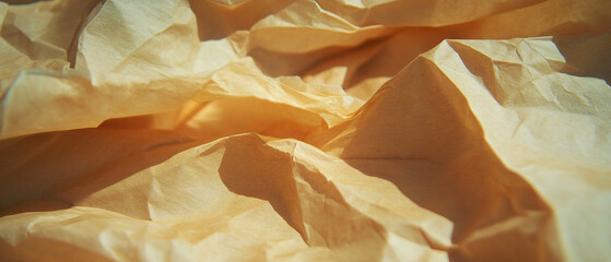 Poster - Detailed view of aged parchment paper texture and its unique, crumpled appearance