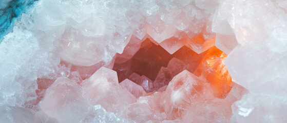 Poster - Intricate quartz geodes revealing stunning crystalline interiors and rugged exteriors