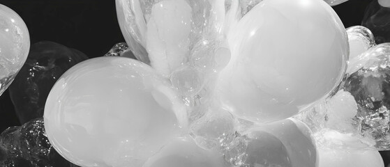 Poster - Smooth quartz pebbles create a tranquil and natural atmosphere in a serene setting