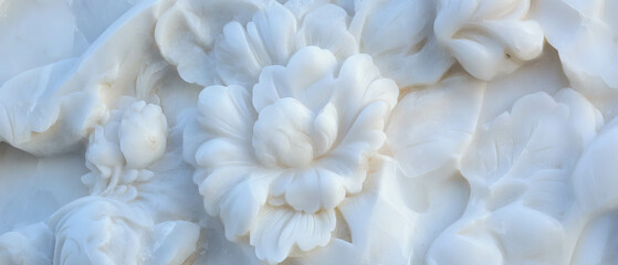 Poster - Intricate carved quartz texture showcasing detailed floral designs and textures