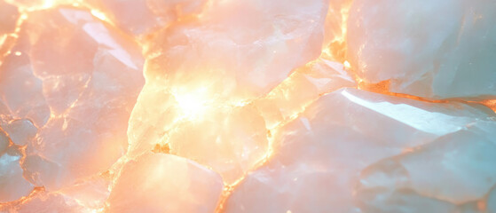 Poster - Polished quartz with a smooth, glossy surface displaying beautiful textures and reflections