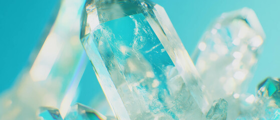 Aufkleber - Quartz texture highlighting its use in electronics and piezoelectric applications