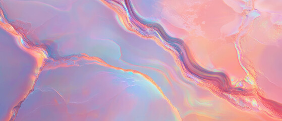 Poster - Beautiful quartz texture showcasing rainbows and iridescent colors with reflections