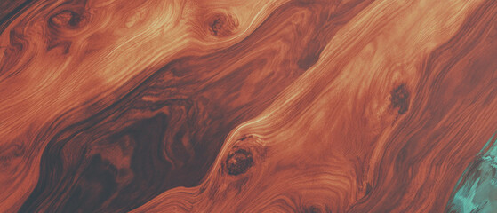 Poster - Richly textured wood grain showcasing intricate knots and natural color variations