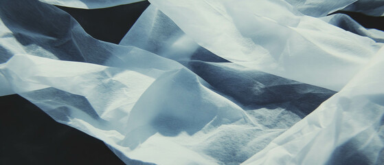 Poster - Exploring the delicate transparency and texture of rice paper in various folds