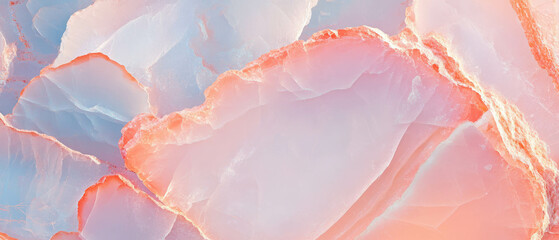 Poster - Captivating rose quartz texture showcasing translucent pale pink hues and delicate formations