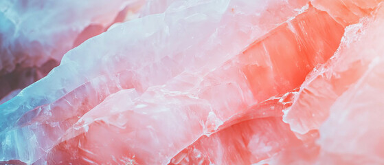 Poster - Exploring the delicate texture and soft glow of rose quartz in natural settings