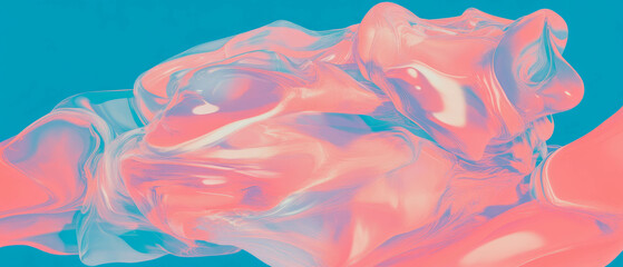Poster - Colorful swirling ink and fluid lines create mesmerizing abstract patterns