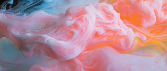 Poster - Fluid ink textures creating vibrant swirling patterns in various colors