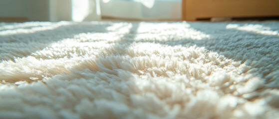 Poster - Soft and inviting texture of tufted carpet enhancing living room ambiance