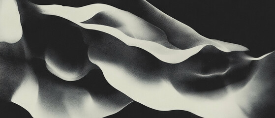 Poster - Soft gradients and washed ink patterns create a serene visual experience