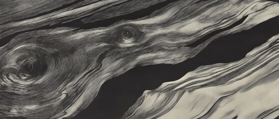 Poster - Depth and tonal variations of cross-hatched wood grain illustration in a textured design