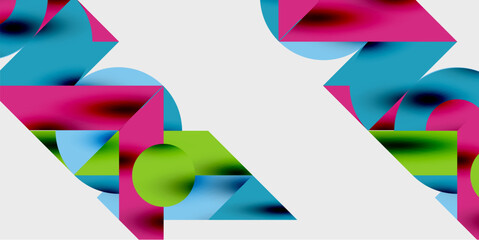 Poster - Vibrant abstract background circles with smooth gradients, creating a dynamic and modern design. Ideal for creative, tech, or contemporary-themed projects