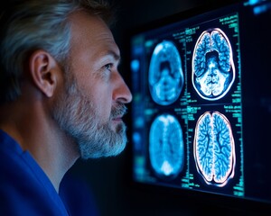 Poster - High-Tech Radiology Modern Diagnostic Imaging with Digital X-Ray Scans and Advanced Monitors - Medical Expertise and Patient Care Enhancement in Healthcare Technology