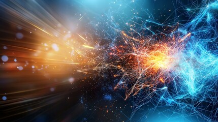 Poster - Digital transformation technology modernization in action futuristic environment visual art dynamic viewpoint