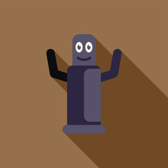 Poster - Cartoon robot waving, conveying friendliness and accessibility in technology
