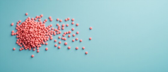 Aufkleber - Minimalist Holiday Baking Essentials Pastel Sugar Pearls on Light Blue Canvas - Contemporary Culinary Branding and Delightful Seasonal Marketing