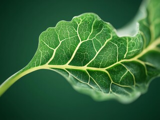 Poster - Biophilic Design Inspiration Macro View of Leaf Veins in Soft Lighting - Green Aesthetics for Sustainable Branding and Eco-Conscious Marketing