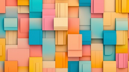 Poster - Colorful Abstract Background with Geometric Shapes in Various Tones and Textures for Creative Projects