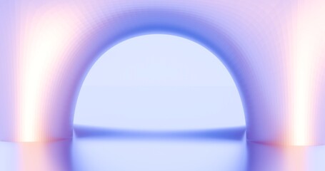Poster - abstract architecture background arched interior 3d render