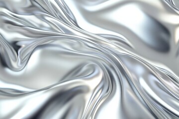 Poster - Modern elegance captured in a polished silver texture, reflecting light in a contemporary design setting